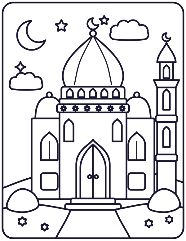 Our Masjid — colouring page preview